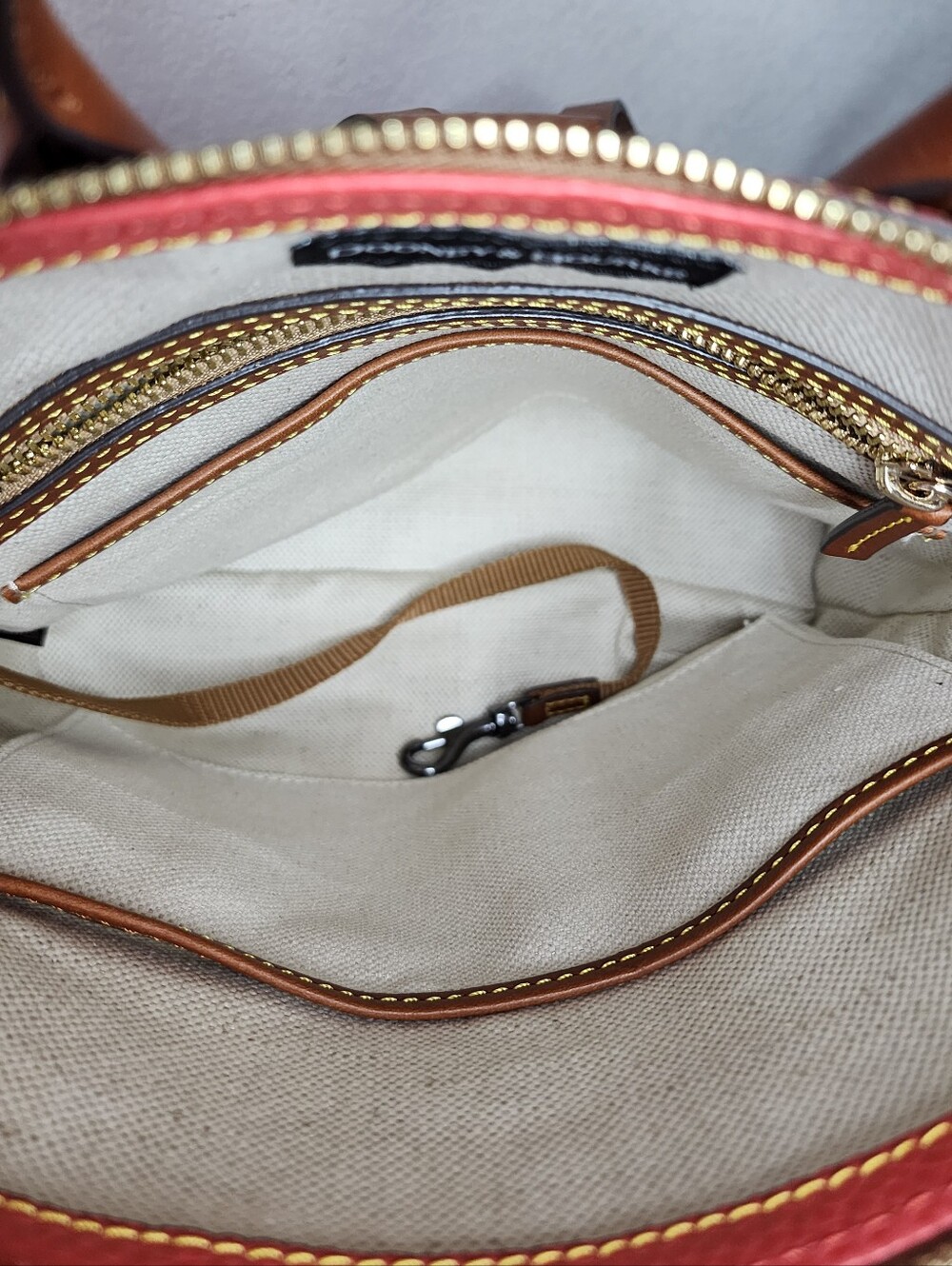 New Dooney & Bourke Small Pebble Leather Backpack in Coral Color - Picture 15 of 15